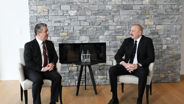 İlham Əliyev Məsrur Bərzani ilə görüşdü &ndash; FOTO