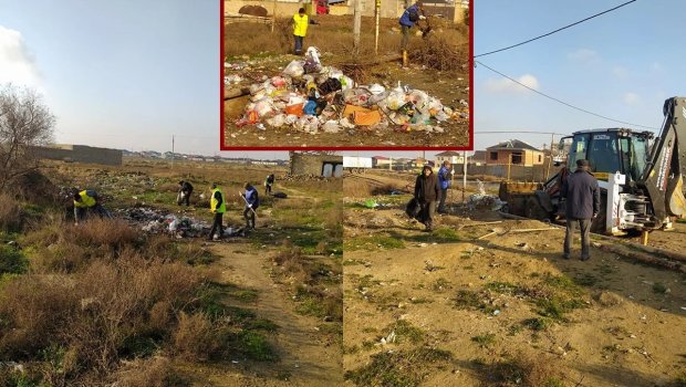 Maştağadakı antisanitar vəziyyət ARADAN QALDIRILDI - FOTO