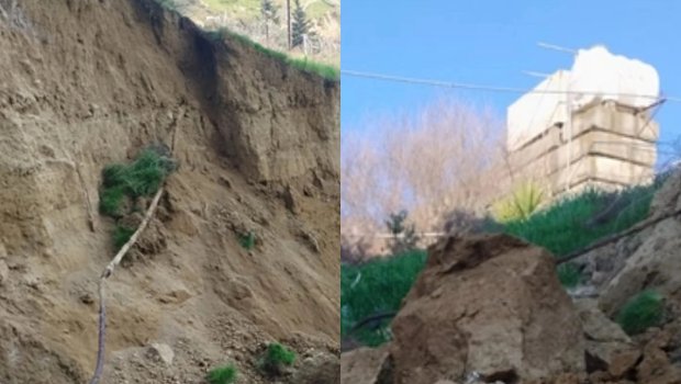 Bakıda binanın arxasında torpaq sürüşməsi baş verib &ndash; FOTO/VİDEO 