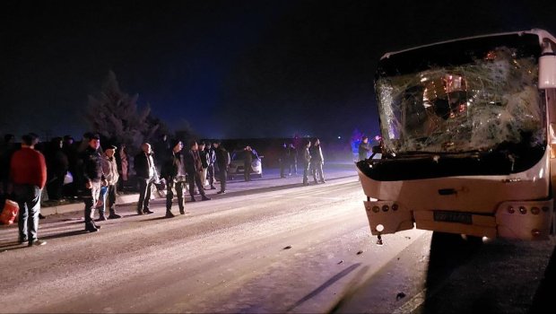 Bakı-Quba yolunda qəzaya düşən avtobusda 51 sərnişin olub
