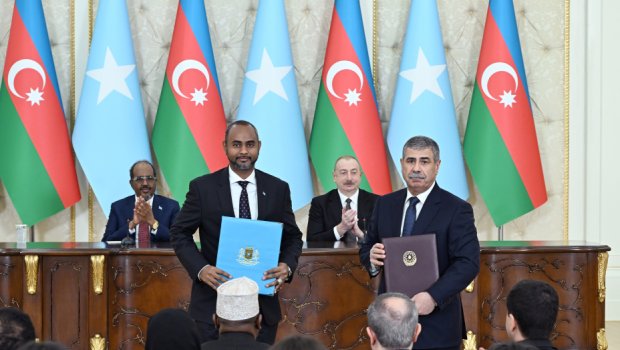 Azərbaycanla Somali arasında imzalanmış sənədlərin mübadiləsi mərasimi keçirildi - FOTO