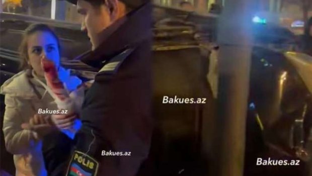 Bakıda maşın aşdı, 2 qadın yaralandı &ndash; VİDEO