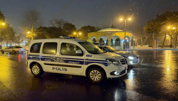 Polis hava şəraiti ilə əlaqədar gücləndirilmiş rejimdə XİDMƏT APARIR - FOTO