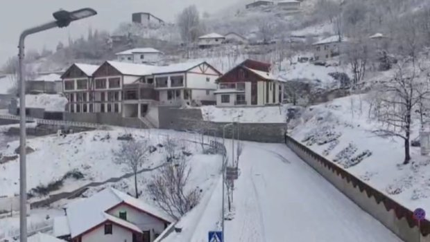 Laçın şəhərinin dronla çəkilən qış mənzərəsi - FOTO