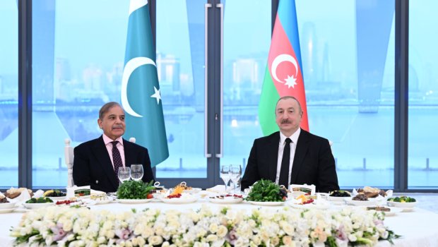 Prezidentin adından Şahbaz Şərifin şərəfinə dövlət ziyafəti verildi - YENİLƏNİB/FOTO/VİDEO