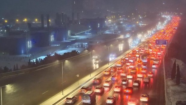 Hazırda Bakının yollarında VƏZİYYƏT - FOTO