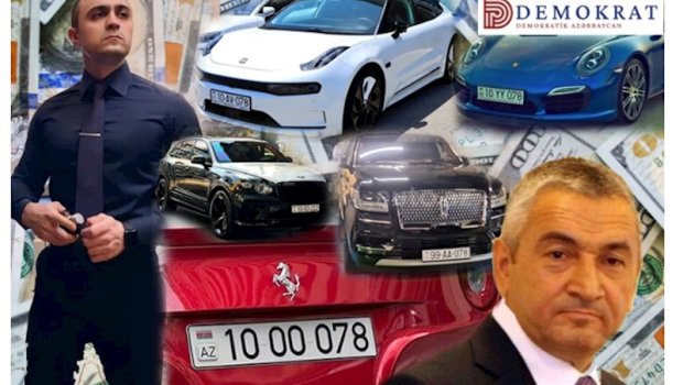 İcra başçısının oğlu lüks avtomobillərinin və bahalı nömrələrinin olması faktını TƏSDİQLƏDİ - FOTO