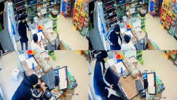 Satıcını bıçaqla hədələyib, kassadakı pulları OĞURLADI &ndash; ANBAAN VİDEO