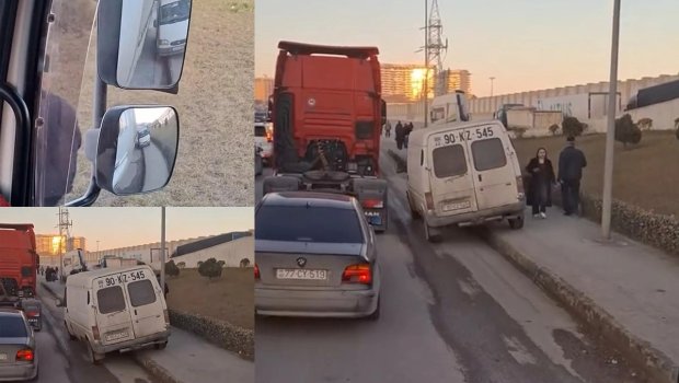 Xocasəndə sürücü piyadaların həyatını TƏHLÜKƏYƏ ATDI &ndash; ANBAAN VİDEO