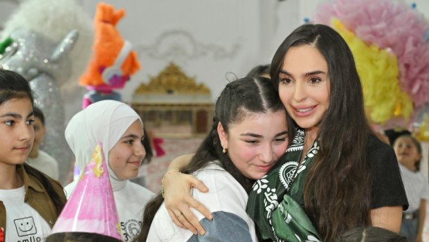Leyla Əliyeva Qubada şəhid övladları ilə birgə Novruz şənliyində İŞTİRAK ETDİ - FOTO