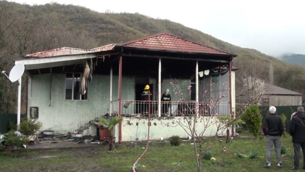 Zaqataladakı yanğının TƏFƏRRÜATI - FOTO