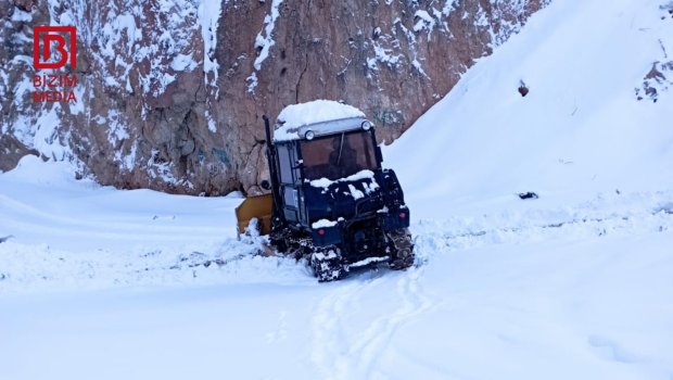 Quba-Xınalıq yolu qardan TƏMİZLƏNDİ &ndash; FOTO/VİDEO