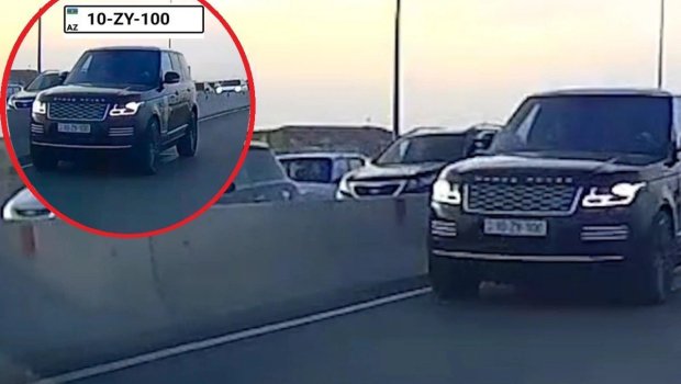 "Range Rover"lə təhlükəli manevrlər edən sürücü SAXLANILDI &ndash; FOTO/VİDEO