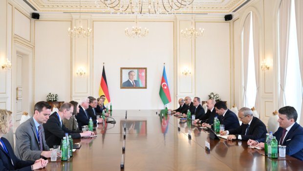 İlham Əliyevin Almaniya Prezidenti ilə geniş tərkibdə görüşü KEÇİRİLİB - VİDEO