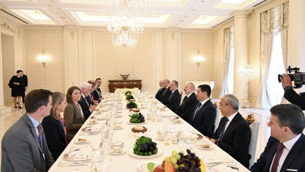 İlham Əliyevin adından Almaniya Prezidentinin şərəfinə rəsmi nahar verildi - VİDEO