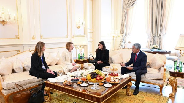 Mehriban Əliyeva Almaniyanın birinci xanımı ilə GÖRÜŞDÜ - FOTO/VİDEO