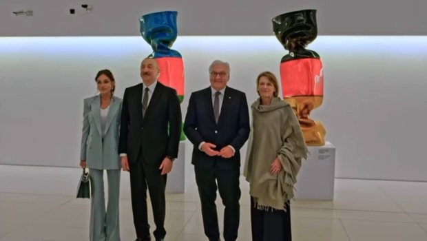 Azərbaycan, Almaniya prezidentləri və Birinci xanımlar Heydər Əliyev Mərkəzində - VİDEO
