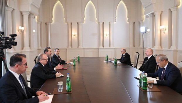 Türkiyəli nazir İlham Əliyevin QƏBULUNDA - VİDEO