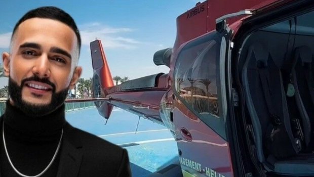 Hüseyn xanımla görüşə helikopterlə getdi - VİDEO