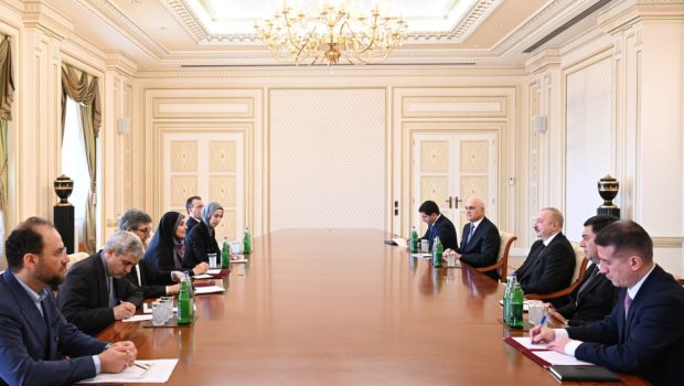 İranlı nazir İlham Əliyevin QƏBULUNDA - VİDEO