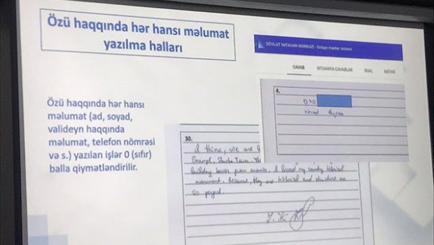 Abituriyent cavab əvəzinə öz nömrəsini yazdı - İmtahanda KURYOZ