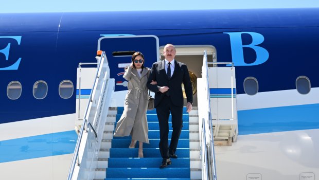 İlham Əliyev və xanımı Türkiyəyə getdi - FOTO/VİDEO