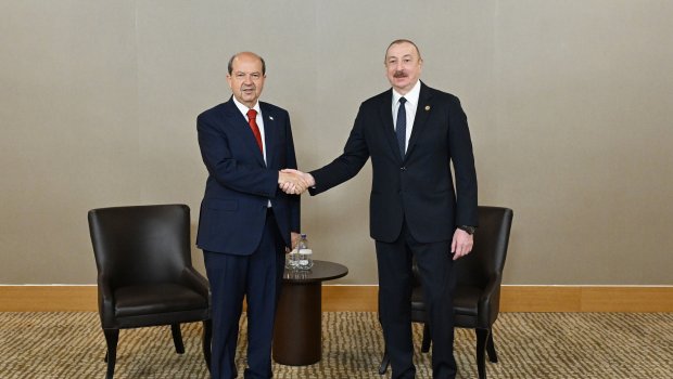 İlham Əliyev Antalyada Ersin Tatarla GÖRÜŞDÜ - FOTO