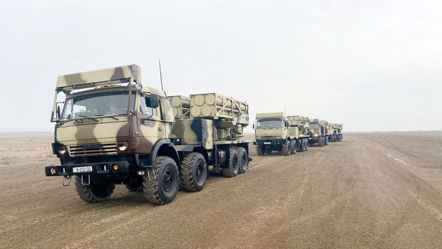 Raket və Artilleriya Qoşunları bölmələri döyüş hazırlığı vəziyyətinə gətirildi - FOTO