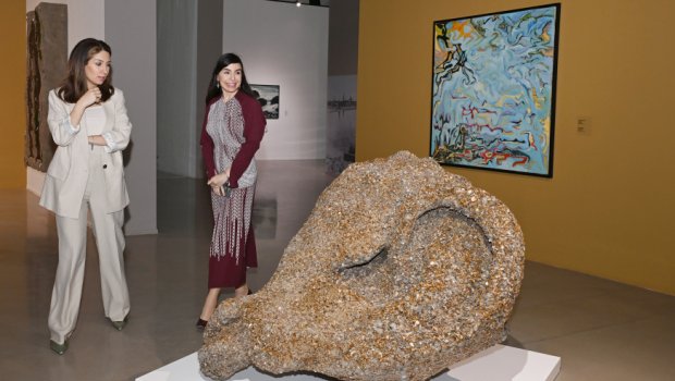 Leyla Əliyeva Bakıda sərgi açılışında - FOTO