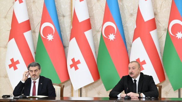 Azərbaycan və Gürcüstan prezidentləri mətbuata bəyanatlarla ÇIXIŞ EDİBLƏR - FOTO-VİDEO