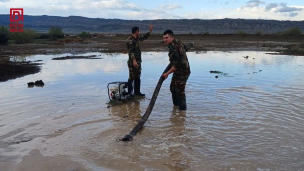 Samuxda çayın daşmasının qarşısı alındı &ndash; FOTO/VİDEO