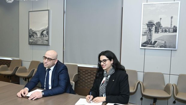 Ceyhun Bayramov Fələstin səfiri ilə Qəzzada mövcud vəziyyəti müzakirə etdi - FOTO