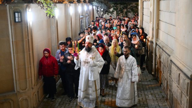 Azərbaycan pravoslavları Pasxa bayramını belə qeyd edirlər - FOTO