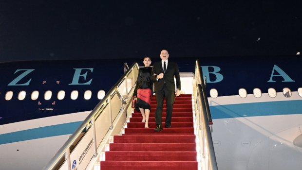 İlham Əliyev və birinci xanım Çinə getdi - FOTO