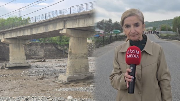 Qubada daha bir körpü ÇÖKDÜ &ndash; Avtomobil yolu BAĞLANDI - VİDEO