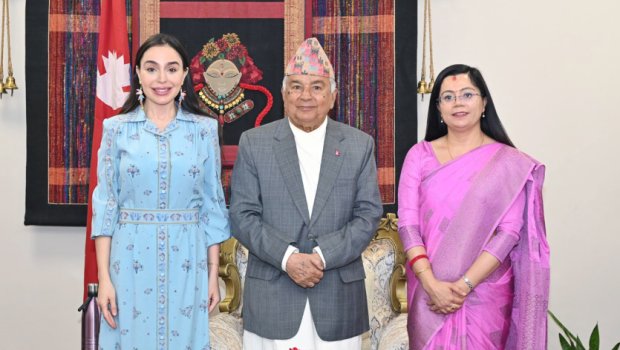 Leyla Əliyeva Nepal Prezidenti ilə görüşdü - FOTO