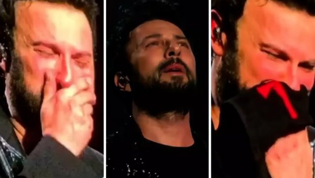 Tarkan səhnədə hönkür-hönkür ağladı - VİDEO