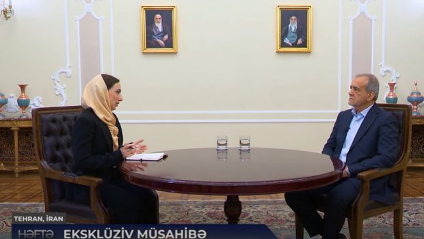Pezeşkianın AzTV-yə müsahibəsi - TAM VİDEO