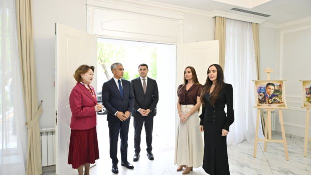 Leyla Əliyeva və Arzu Əliyeva Türk Mədəniyyəti və İrsi Fondunu ZİYARƏT ETDİLƏR - FOTO