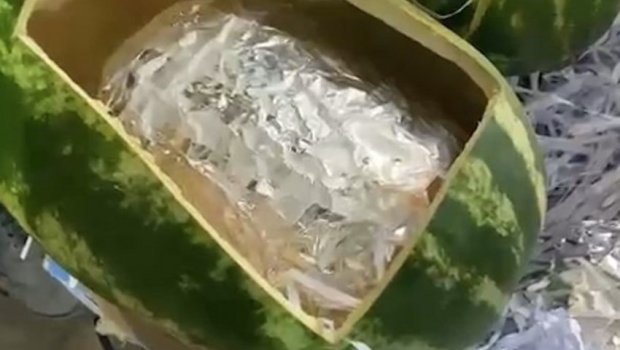 63 kq narkotiki qarpızın içində gizlədib ölkəyə keçirmək istədilər &ndash; FOTO