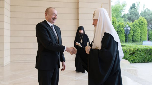 İlham Əliyev Moskvanın və Bütün Rusiyanın Patriarxı Kirill ilə görüşdü - FOTO/VİDEO