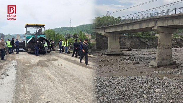 Qubada selin dağıtdığı körpünün bərpası nə yerdədir? &ndash; VİDEO