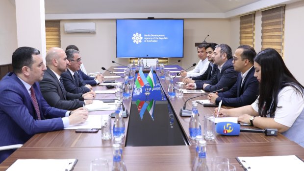 MEDİA-da Özbəkistanın rəsmi şəxləri ilə görüş KEÇİRİLDİ - FOTO