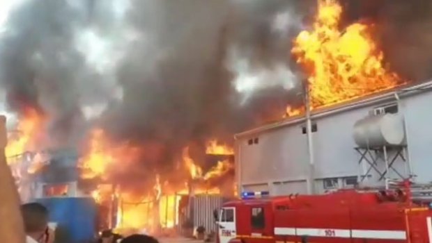 Sabirabadda obyekt yandı &ndash; VİDEO