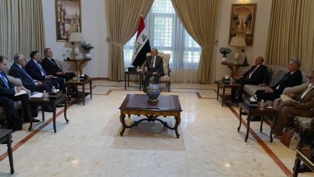 Ceyhun Bayramov Bağdadda İraq Nümayəndələr Şurasının sədri ilə görüşdü - FOTO