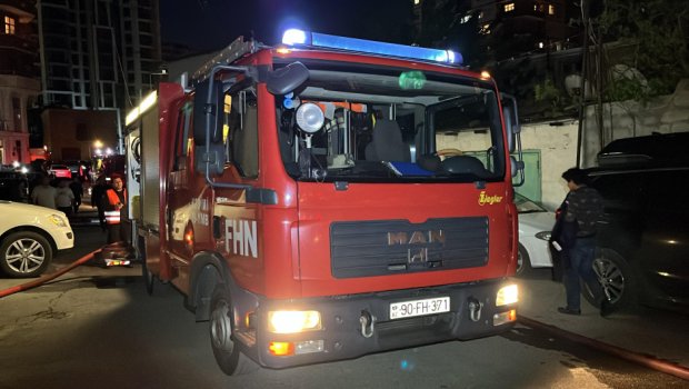 Bakıdakı güclü yanğın MƏHDUDLAŞDIRILDI - FOTO/VİDEO