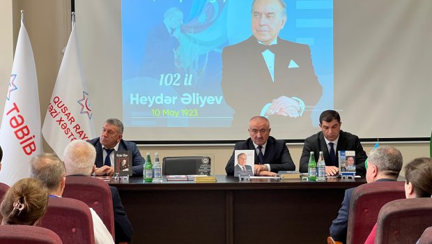 Qusarda Heydər Əliyevin anadan olmasının 102 illiyinə həsr olunmuş &ldquo;Xalqa bağışlanan ömür&rdquo; adlı tədbir keçirildi - FOTO