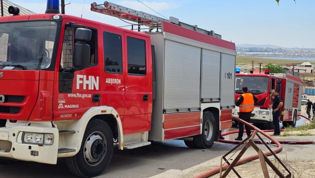 Abşeronda güclü YANĞIN - YENİLƏNİB/VİDEO