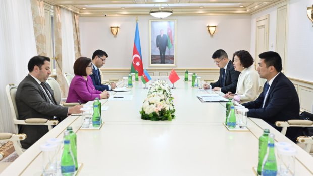 Çinin ölkəmizdə yeni təyin edilmiş səfiri Milli Məclisdə - FOTO