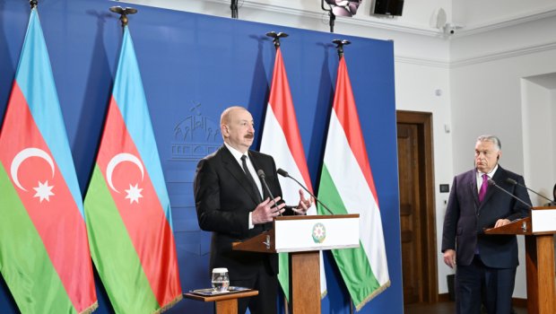 İlham Əliyev və Viktor Orban mətbuata bəyanatlarla çıxış ediblər - FOTO